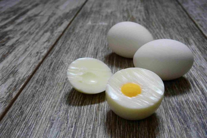 eggs are hard boiled or raw